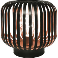 Solight kovový oválny lampáš so žiarovkou s micro LED, teplá biela, medená, 3xAA, 18cm
