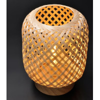 Solight ratanová LED lampáš s LED žiarovkou, teplá biela, 3x AAA, 19cm
