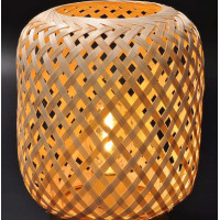 Solight ratanová LED lampáš s LED žiarovkou, teplá biela, 3x AAA, 19cm