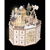 small foot Adventný kalendár s vianočnou pyramídou