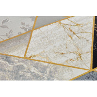 Kusový koberec Flair 105610 Noble Black Grey Gold – na von aj na doma