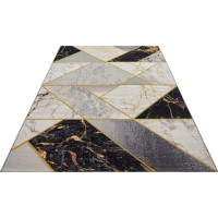 Kusový koberec Flair 105610 Noble Black Grey Gold – na von aj na doma