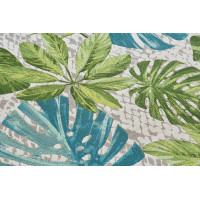 Kusový koberec Flair 105617 Tropical Leaves Turqouise Green – na von aj na doma