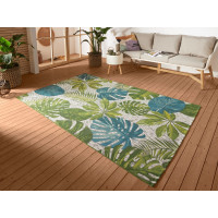 Kusový koberec Flair 105617 Tropical Leaves Turqouise Green – na von aj na doma