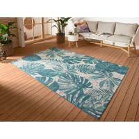 Kusový koberec Flair 105618 Tropical Leaves Turqouise – na von aj na doma