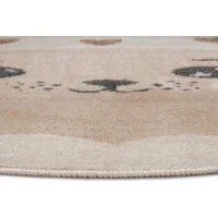 Detský koberec Adventures 105963 Cream Beige kruh
