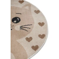 Detský koberec Adventures 105963 Cream Beige kruh