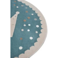 Detský koberec Adventures 105970 Cream Blue kruh