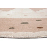 Detský koberec Adventures 105971 Cream Beige kruh
