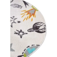 Detský koberec Adventures 105957 Cream Multicolor kruh