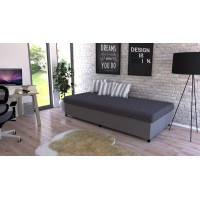 Čalúnená posteľ s úložným priestorom VELNO II - 200x90 cm - šedá