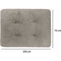 Pelech pre psov SHAGGY II - imitácia kožušiny - 100x70 cm - béžový