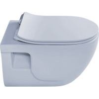 Sapho BRILLA závesná WC misa, Rimless, 36, 5x53cm, svetlá modrá mat 100614-107