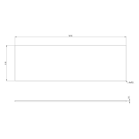 Sapho LOREA doska Rockstone 161x1,2x51,5cm, biela mat LE160-0101