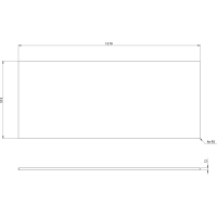 Sapho LOREA doska Rockstone 121x1,2x51,5cm, biela mat LE120-0101