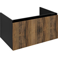Sapho LOREA umývadlová skrinka 80x44x51, 2cm, 1x zásuvka, dub collingwood/čierna mat LE080-1935