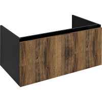 Sapho LOREA umývadlová skrinka 90x44x51, 2cm, 1x zásuvka, dub collingwood/čierna mat LE090-1935