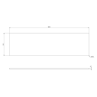 Sapho LOREA doska Rockstone 181x1,2x51,5cm, biela mat LE180-0101