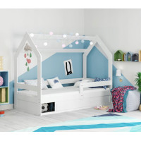 Detská domčeková posteľ REGINA s úložným priestorom 160x80 cm - biela