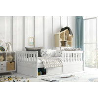 Detská posteľ s úložným priestorom SMART 160x80 cm - biela
