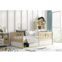 Detská posteľ s úložným priestorom SMART 160x80 cm - prírodná