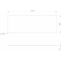 Sapho CIRASA doska Rockstone 131x1,2x46,5cm, biela mat CRR131-0101