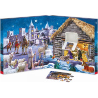 EUROGRAPHICS Puzzle Adventný kalendár: Narodenie Ježiška 24x50 dielikov