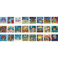 EUROGRAPHICS Puzzle Adventný kalendár: Narodenie Ježiška 24x50 dielikov