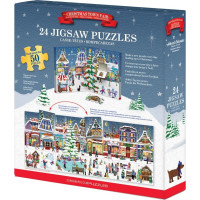EUROGRAPHICS Puzzle Adventný kalendár: Vianočný jarmok 24x50 dielikov