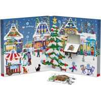 EUROGRAPHICS Puzzle Adventný kalendár: Vianočný jarmok 24x50 dielikov