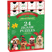 EUROGRAPHICS Puzzle Adventný kalendár: Vianočné labky 24x50 dielikov