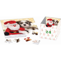 EUROGRAPHICS Puzzle Adventný kalendár: Vianočné labky 24x50 dielikov
