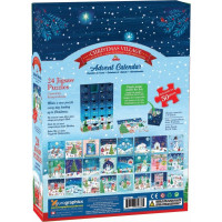 EUROGRAPHICS Puzzle Adventný kalendár: Vianočné dediny 24x50 dielikov