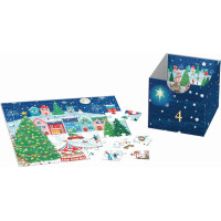 EUROGRAPHICS Puzzle Adventný kalendár: Vianočné dediny 24x50 dielikov