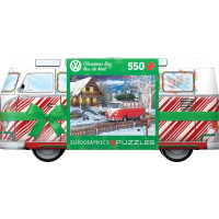 EUROGRAPHICS Puzzle v plechovej krabičke Vianočný autobus Volkswagen 550 dielikov