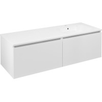 Sapho LOREA skrinka s umývadlom 141x46x51, 5cm (70+70cm), pravá, biela mat LE070-3131-R-04