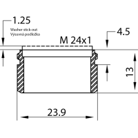 Sapho NEOPERL perlátor úsporný 6 l/min, vonkajší závit M24x1, chróm 3073.106
