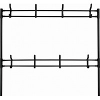 Predsieňový vešiak s 5 policami FRIDA 80x26x172 cm - čierny