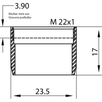 Sapho NEOPERL perlátor úsporný 6 l/min, vnútorný závit M22x1, chróm 3074.106