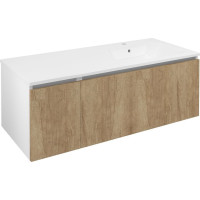Sapho LOREA skrinka s umývadlom 121x46x51, 5cm (30+90cm), pravá, dub alabama/biela mat LE090-2231-R-02