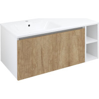 Sapho LOREA skrinka s umývadlom 101x46x51, 5cm (80+20cm), ľavá, dub alabama/biela mat LE080-2231-L-02