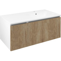 Sapho LOREA skrinka s umývadlom 101x46x51, 5cm (30+70 cm), pravá, dub alabama/biela mat LE070-2231-R-02
