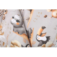 Detské bavlnené obliečky do postieľky 120x90 cm BABYMAM PREMIUM - Dobrodružstvo v džungli