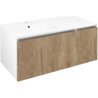 Sapho LOREA skrinka s umývadlom 101x46x51, 5cm (70+30cm), ľavá, dub alabama/biela mat LE070-2231-L-02