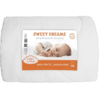 Detská perinka a prešívaný vankúš do postieľky SWEET DREAMS - 135x100 cm + 40x60 cm