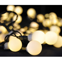 Solight LED 2v1 vonkajšia vianočná reťaz, guľa, diaľkový ovládač, 100LED, RGB+biela, 10m+5m, 8 funkcií, IP44