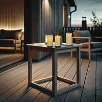 Solight sada LED sviečok z prírodného vosku, 3ks, AAA