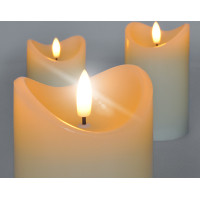 Solight sada LED sviečok z prírodného vosku, 3ks, AAA