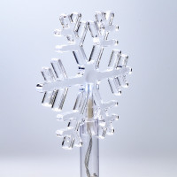 Solight LED záhradné osvetlenie, snehové vločky, 5ks, 15x LED, zapichovacie, 3xAA