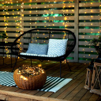 Solight LED vianočná reťaz, 3m, 20 LED, 3 x AA, teplé biele svetlo, zelený kábel